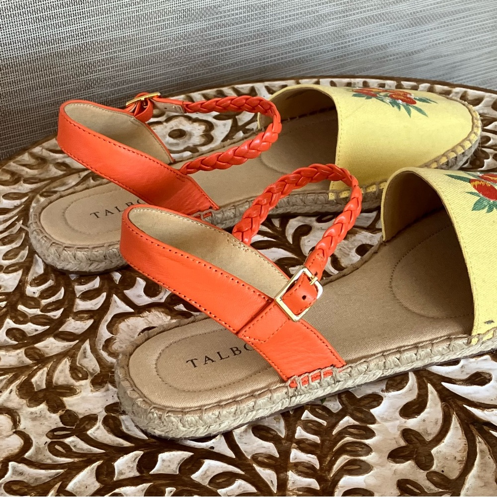 Talbots IZZY BRAID EMBROIDERED CANVAS ESPADRILLES 10M - Picture 8 of 11